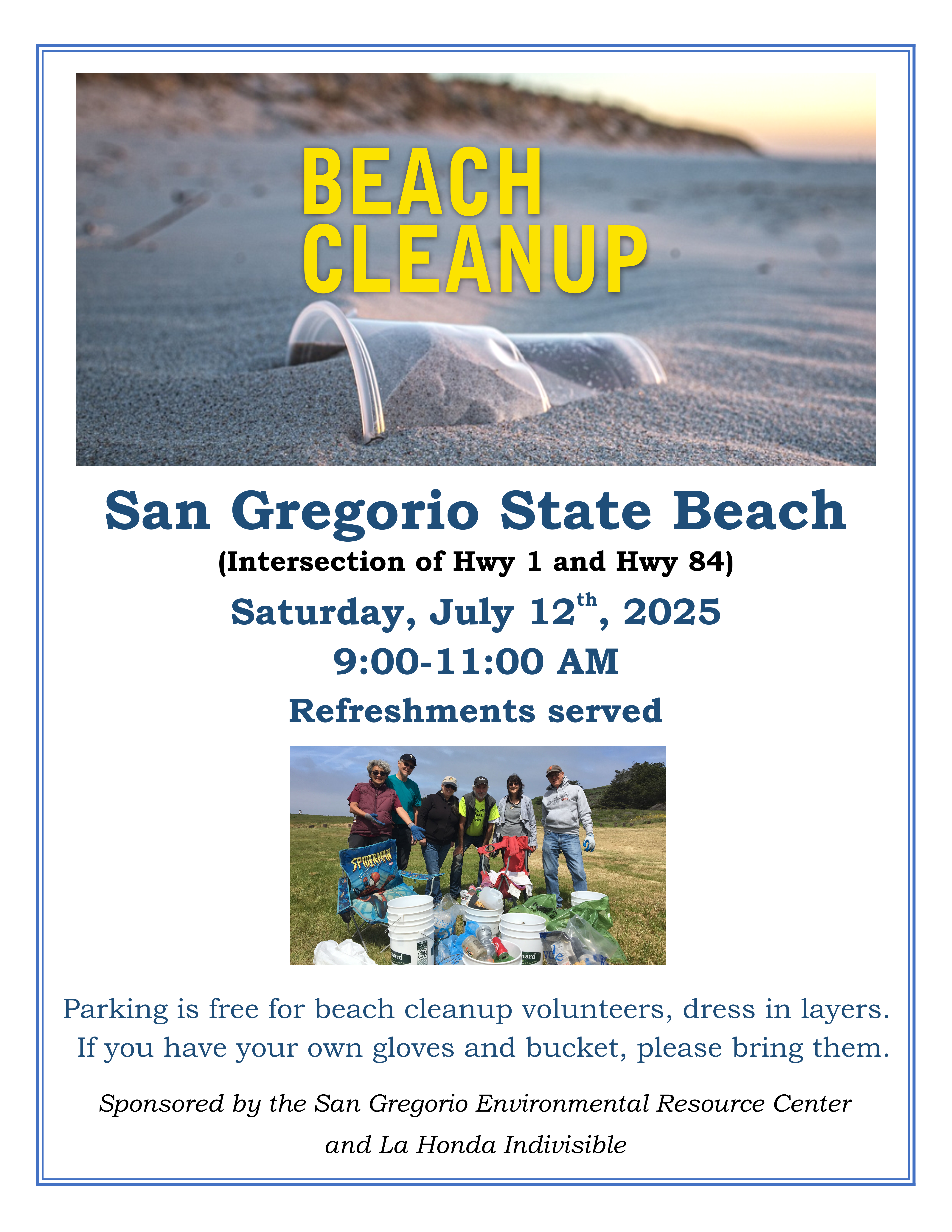 Beach Cleanup on Saturday, July 12 from 9 to 11 AM